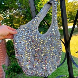 Sequin hobo bag